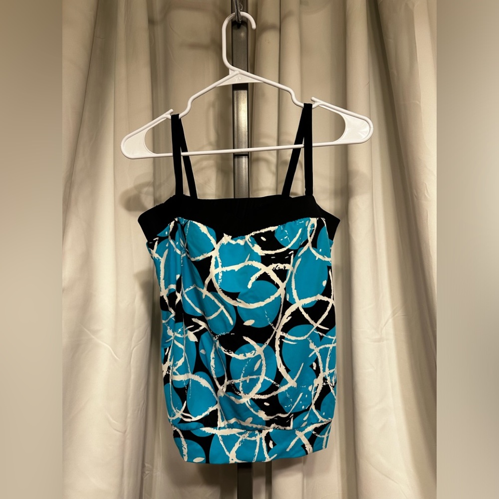Tropical Aqua Mix Bra Tankini Top